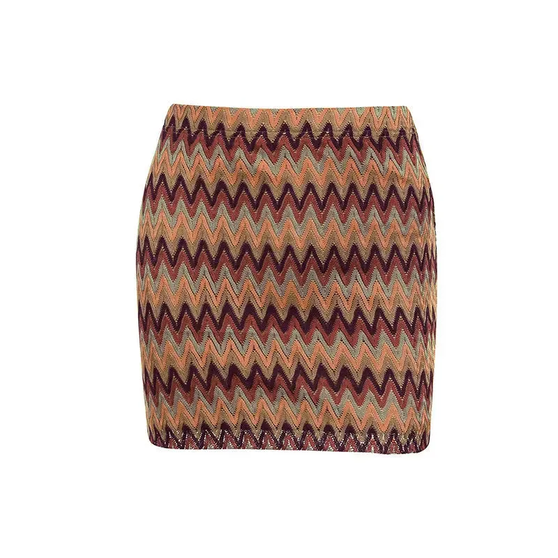 Ripple Knit Hip Skirt