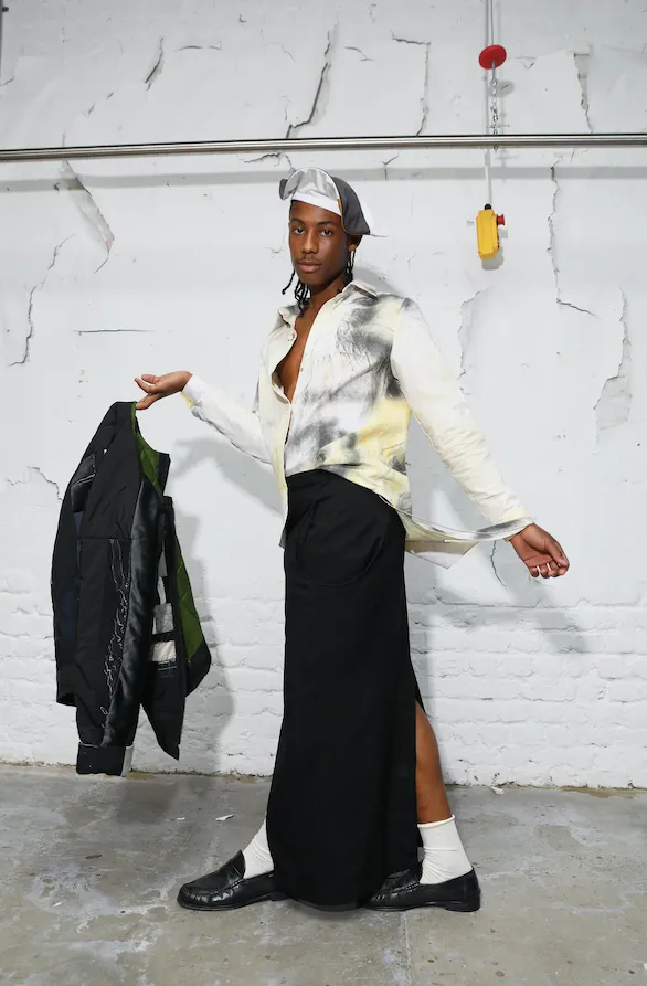 Slanted skirt - wool