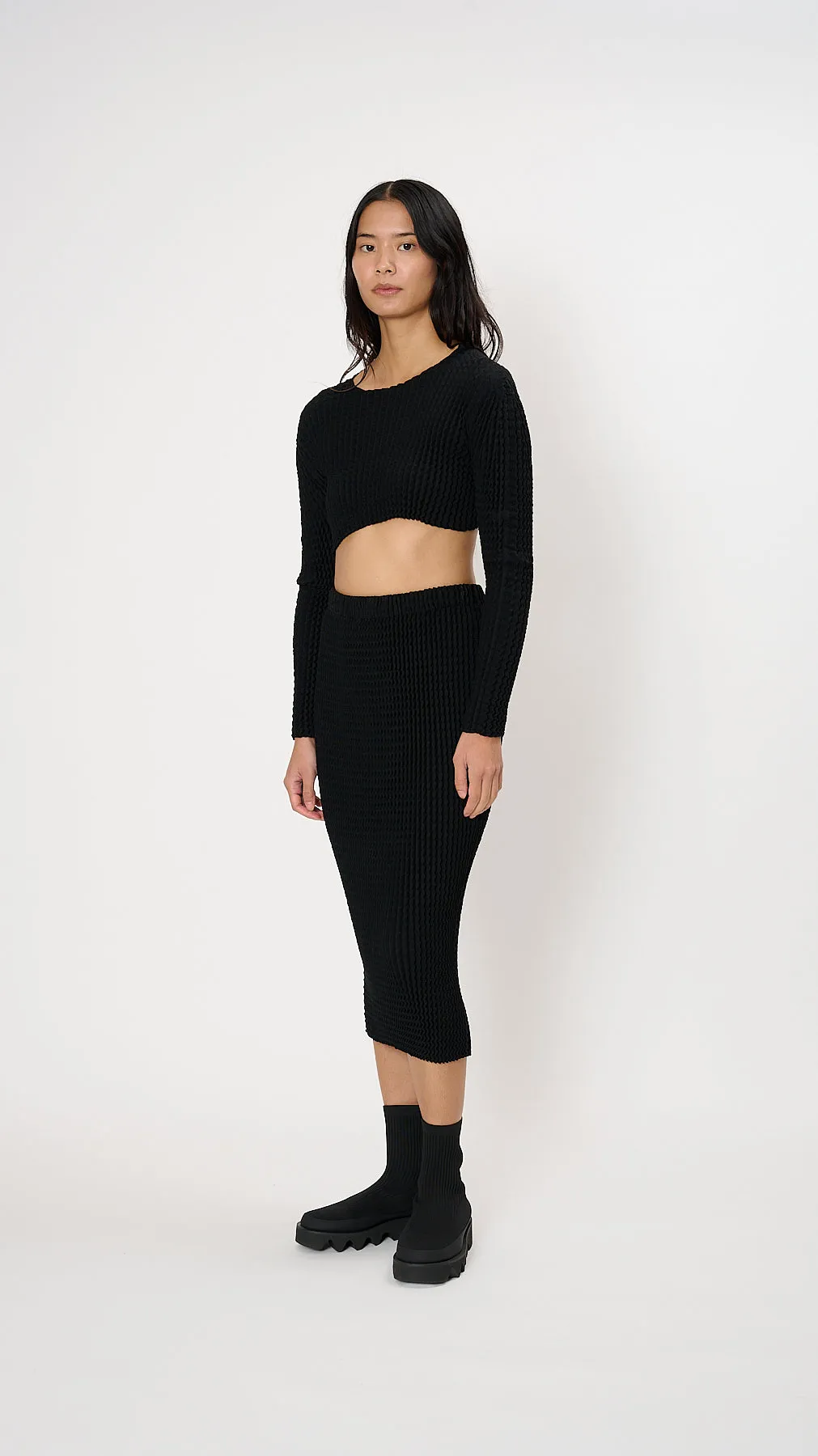 Spongy BK/WT-38 Skirt in Black