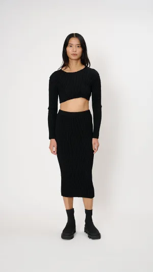 Spongy BK/WT-38 Skirt in Black