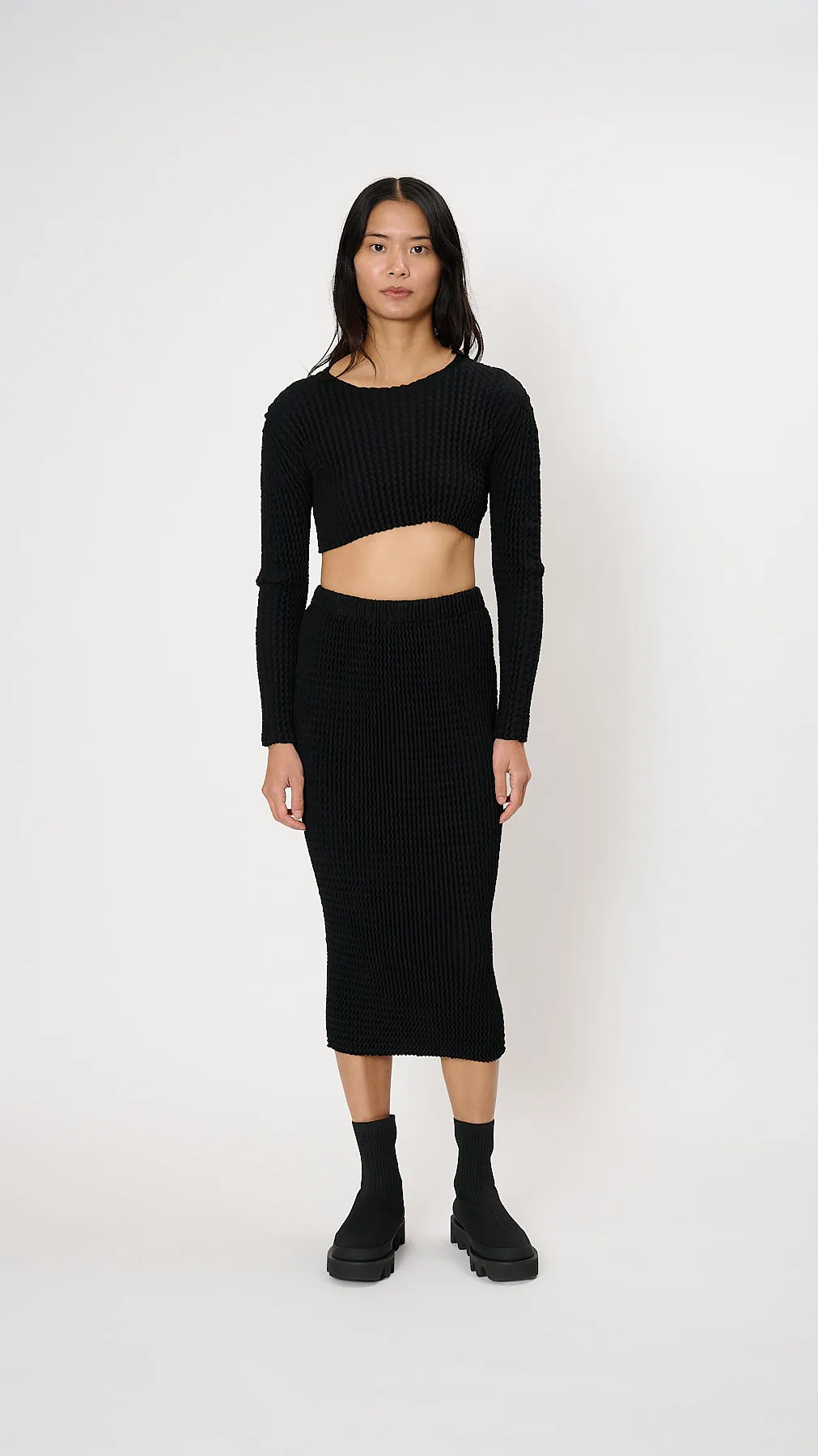 Spongy BK/WT-38 Skirt in Black