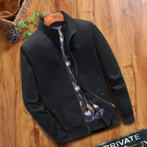Stand-up Collar Men's Spring Autumn Fashion Men's Bomber Jackets Casual Windbreaker Coats New Outwear Stand Slim Military