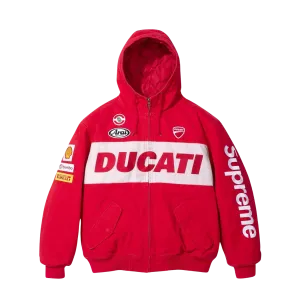 Supreme x Ducati Hooded Racing Jacket 'Red'