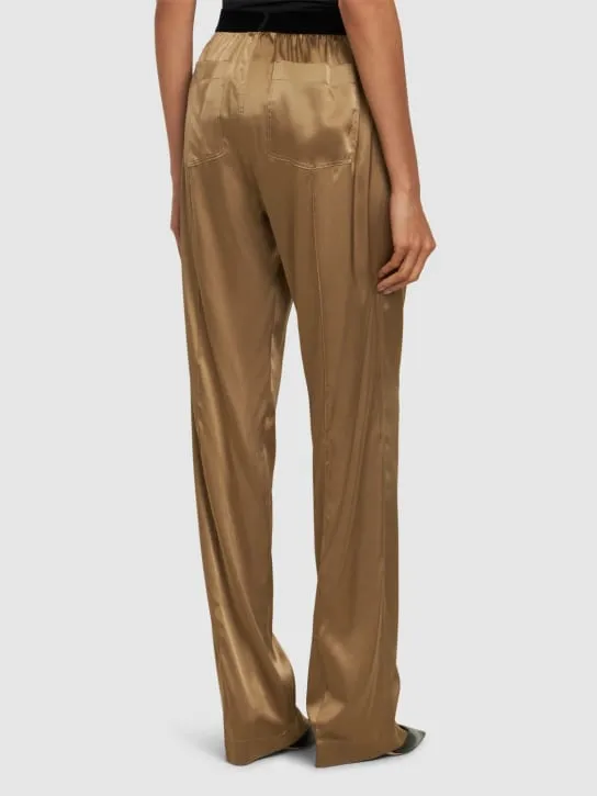 Tom Ford   Stretch silk satin straight pants 