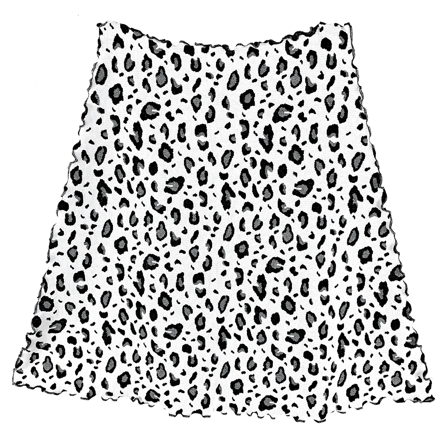 White Onca Jacquard Knit Bias Skirt