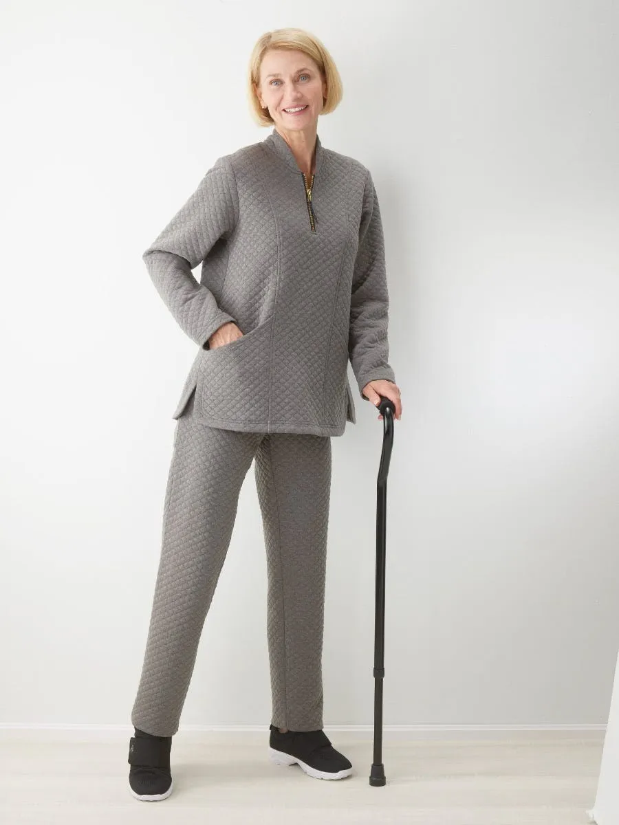 Women's Easy Dressing Open Back Half Zip Track Suit Top - Clearance