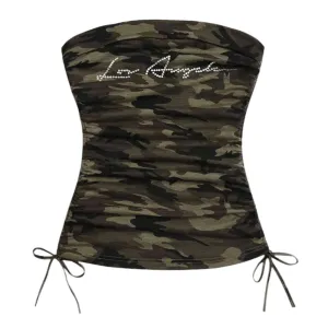 Y2K Camouflage Tube Top