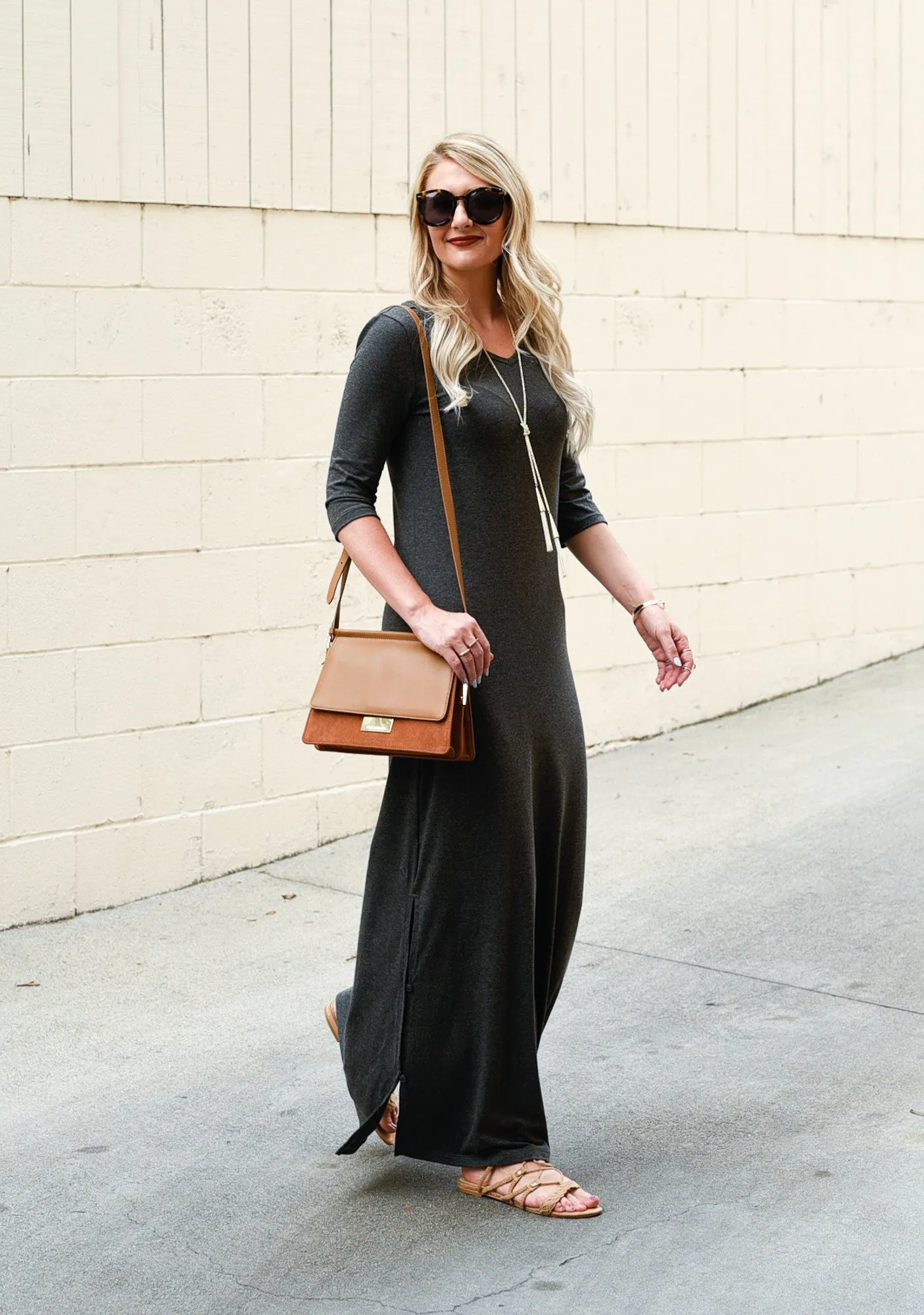 your Favorite Mid-Sleeve Maxi Dress • UPF 50 