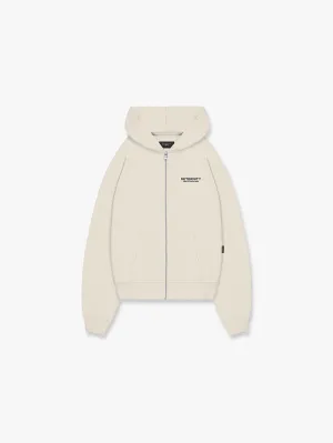ZIP HOODIE CREATIVE DEPT - CREAM